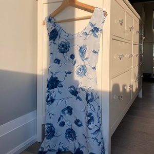 Vintage baby blue floral dress